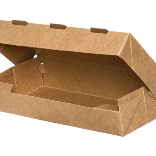 Easy to Open Food Boxes “Kraft” (T28) - 250 x 100 x 52 mm. (450 Boxes)