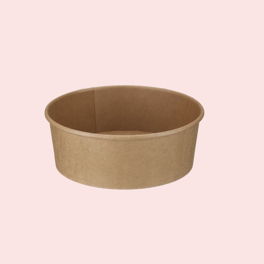1300ml Kraft Round Bowl (PE Lined) 1300ml Kraft Round Bowl (PE Lined)