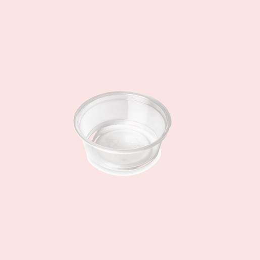 Portion Pot+Lid Round PP+RPET (56ml/2oz) Clear (1000)