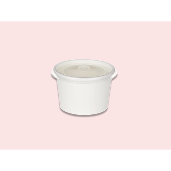 4oz White Paper Takeaway Portion Pot (PP lined) / Clear PP Lid (500 Pcs) 4oz White Paper Takeaway Portion Pot (PP lined) / Clear PP Lid (500 Pcs)