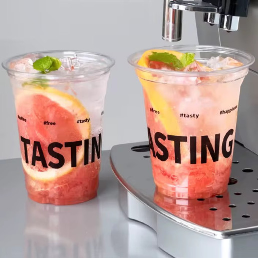 Branded PET Clear Smoothie Cups