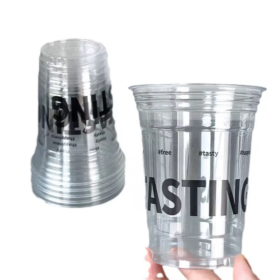 Branded PET Clear Smoothie Cups