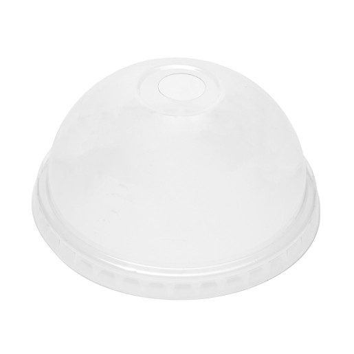 Clear Dome Lid with Hole for Smoothie Cup RPET (98mm)