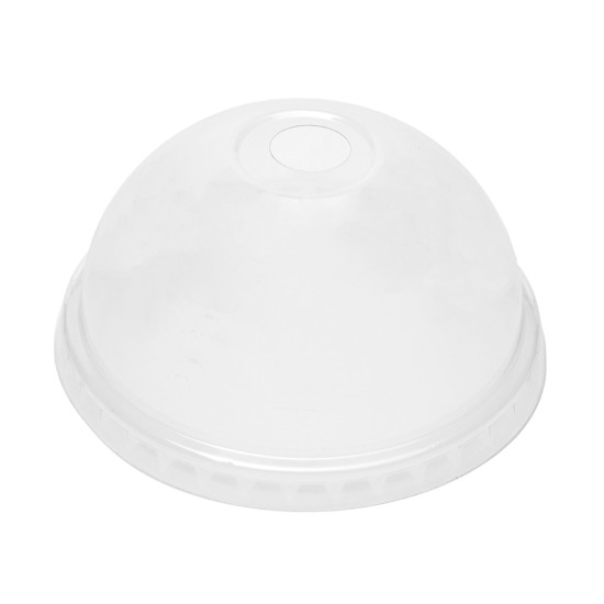 Clear Dome Lid with Hole for Smoothie Cup RPET (98mm)