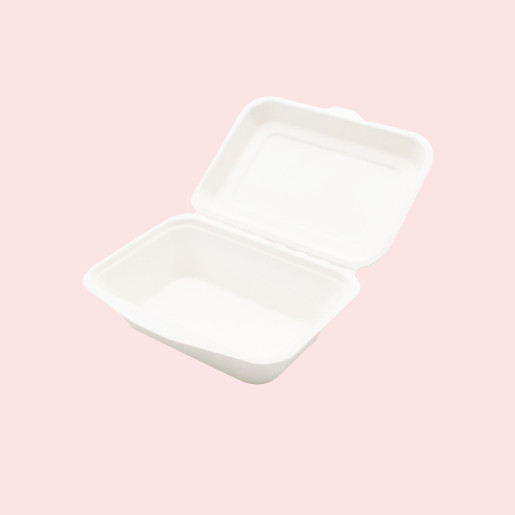 7.5″ X 5″ BAGASSE CLAMSHELL FLAT LID (500)