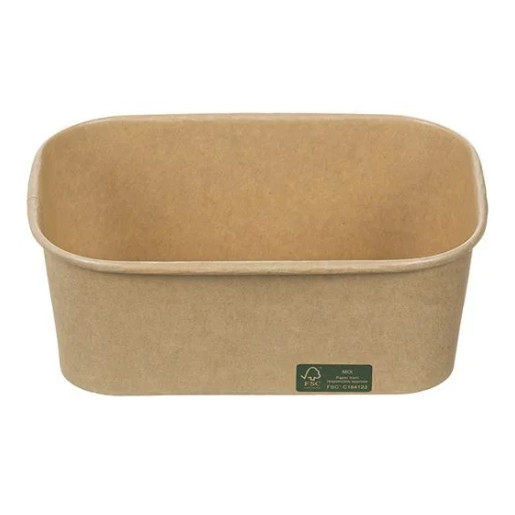 750ml Kraft Rectangle Bowl (PE Lined) 750ml Kraft Rectangle Bowl (PE Lined)