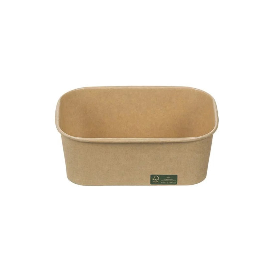 750ml Kraft Rectangle Bowl (PE Lined) 750ml Kraft Rectangle Bowl (PE Lined)