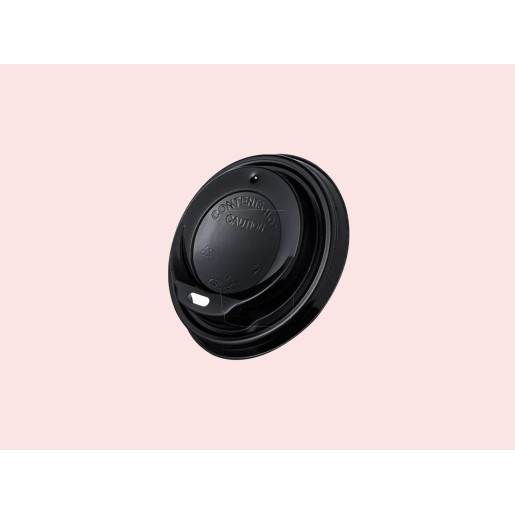 Coffee Cup PP Sip Lids Black Colour 90mm