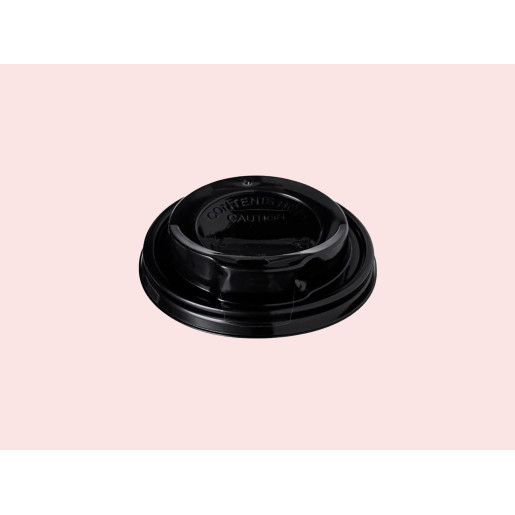 Coffee Cup PP Sip Lids Black Colour 90mm - (1000)