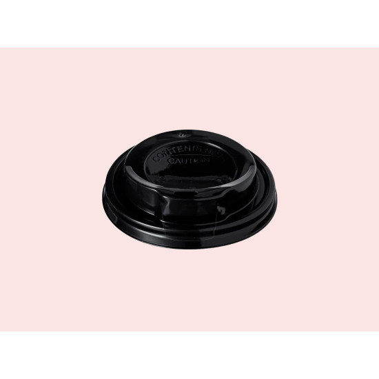 Coffee Cup PP Sip Lids Black Colour 90mm