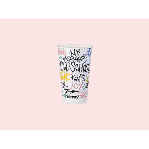 Double Wall Paper Cups 12oz Graffiti Design (Mix of 3 Designs) Double Wall Paper Cups 12oz Graffiti Design (Mix of 3 Designs)