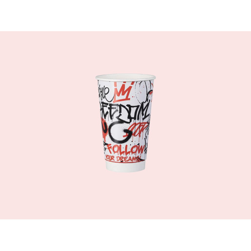 Double Wall Paper Cups 12oz Graffiti Design (Mix of 3 Designs) Double Wall Paper Cups 12oz Graffiti Design (Mix of 3 Designs)