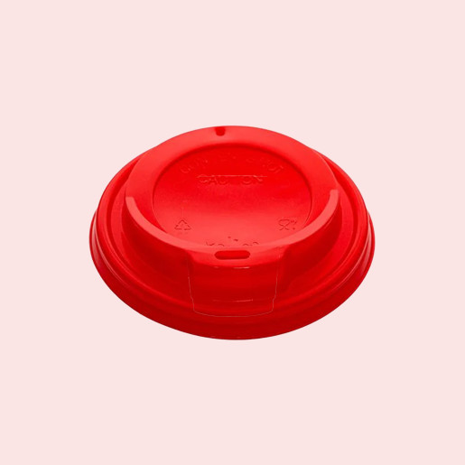 Coffee Cup PP Sip Lids Red Colour 90mm Coffee Cup PP Sip Lids Red Colour 90mm